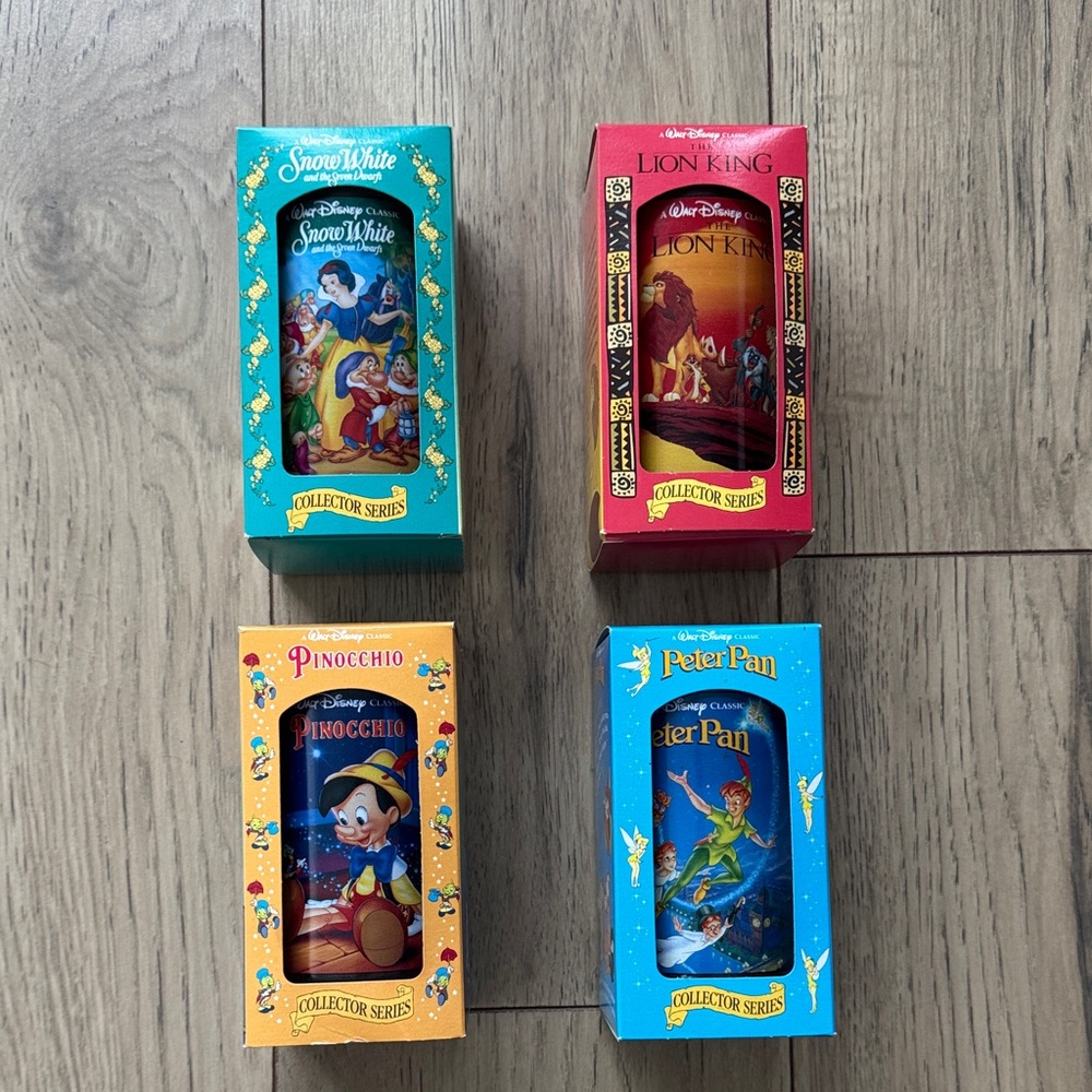 Vintage Disney Burger King Collector Series Cups Snow White, Lion King, and More